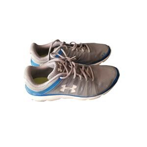 Under Armour Mens Micro G Velocity 1258789-001 Gray Shoes Sneakers Size 10.5